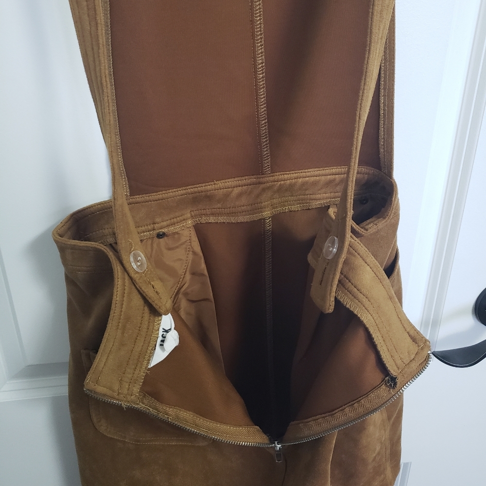 JACK BY BB DAKOTA Brown Faux Suede Pinafore Dress - Picture 8 of 8